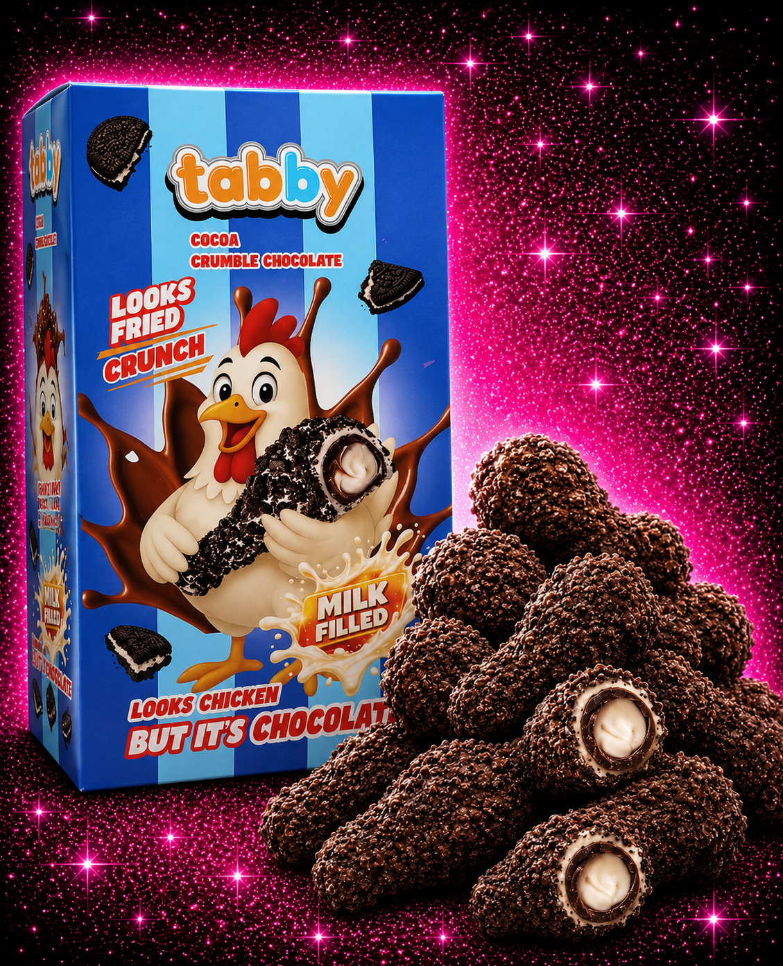 Pilons de Poulets Tabby Brisures de chocolat ( 1 pièce )