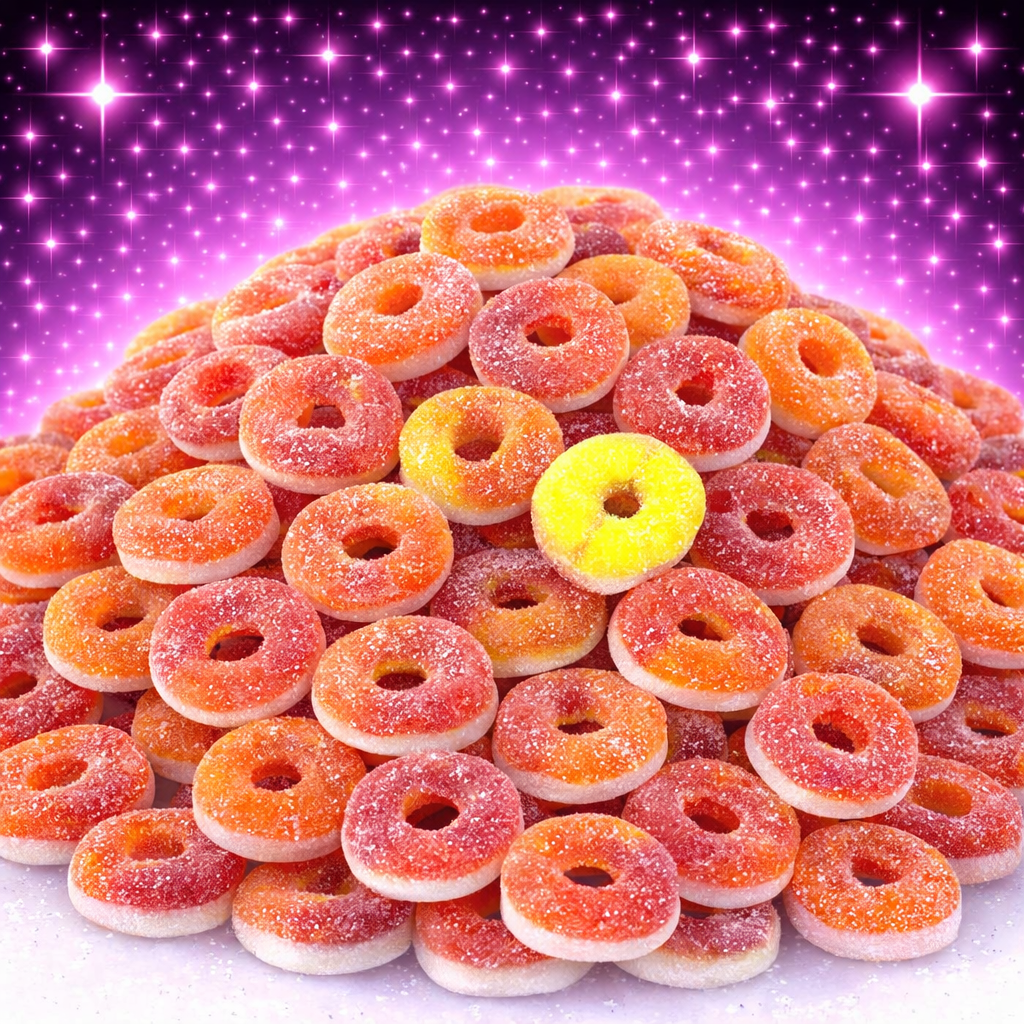 Anneaux pêche fizz - Fini (100g)