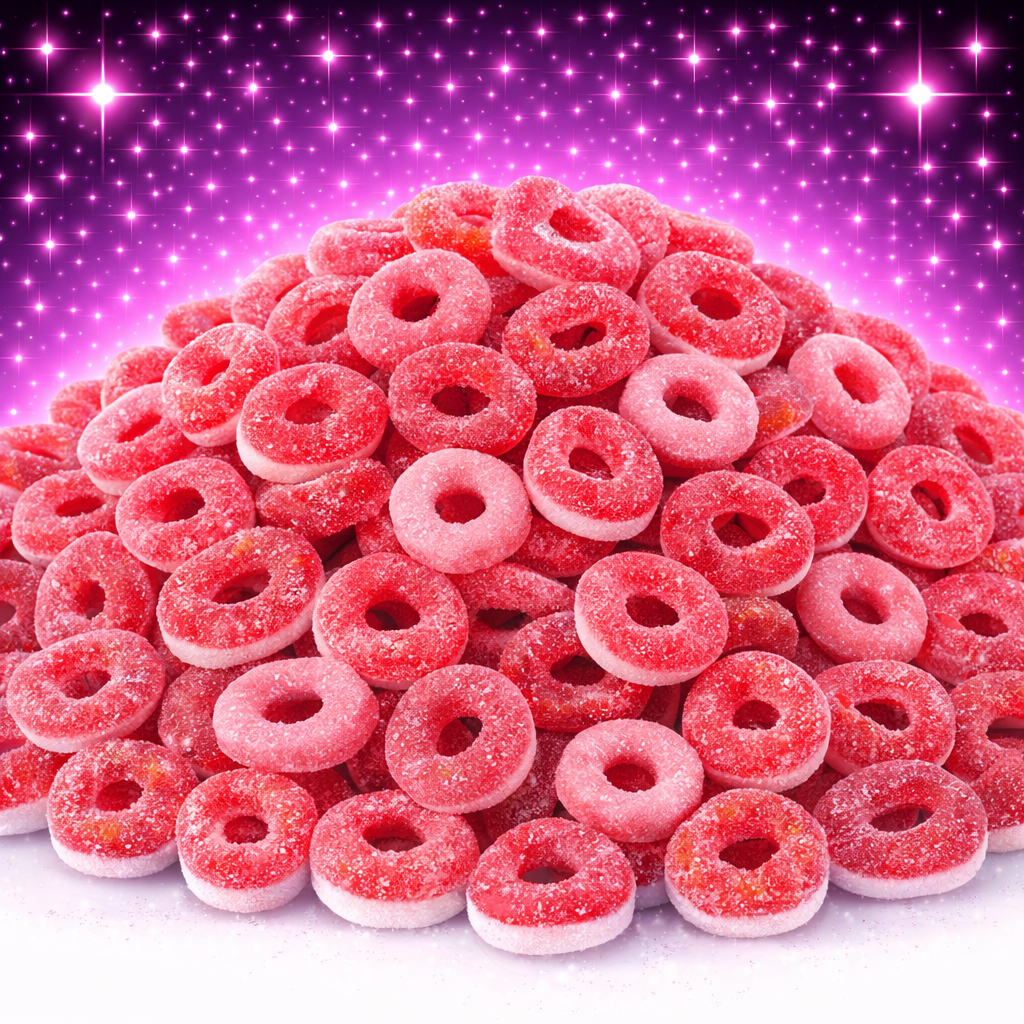 Anneaux Fraises acides - Dulceplus (100g)